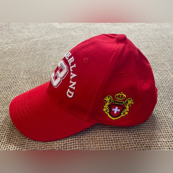 Switzerland Hat Embroidered Splash Arts Red #3 - Picture 2 of 7